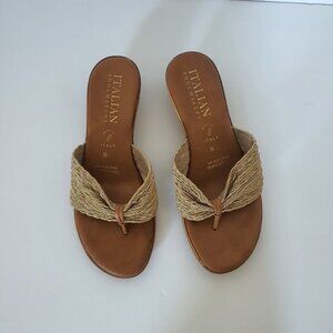 Italian Shoemakers Sandals Size 8 Junior Girls Summer Tan Boho